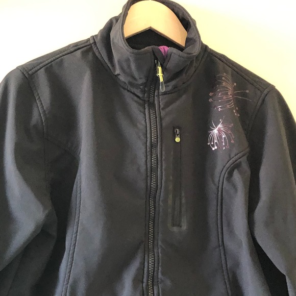 Cabela's Soft Shell Jacket Full Zip Floral Black size M - Picture 2 of 10